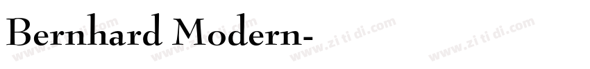 Bernhard Modern字体转换